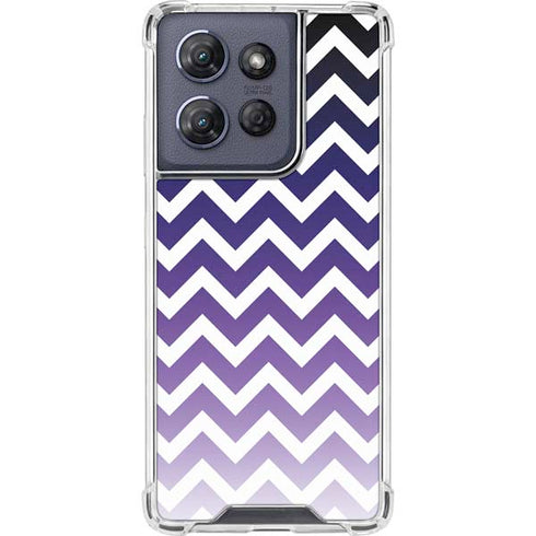 Chevron Purple Ombre Moto G Play 5G (2025) Clear Case